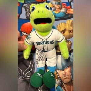 MiLB Daytona Tortugas Minor League Baseball Shelldon Mascot Stuffy Plush Signed
